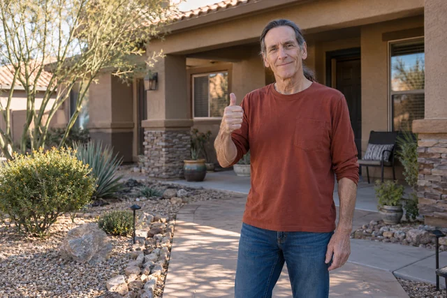 Person giving a thumbs up